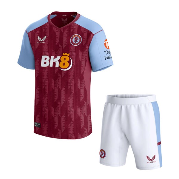 Camiseta Aston Villa Replica Primera Ropa Niño 2023/24